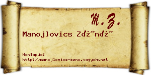 Manojlovics Zénó névjegykártya
